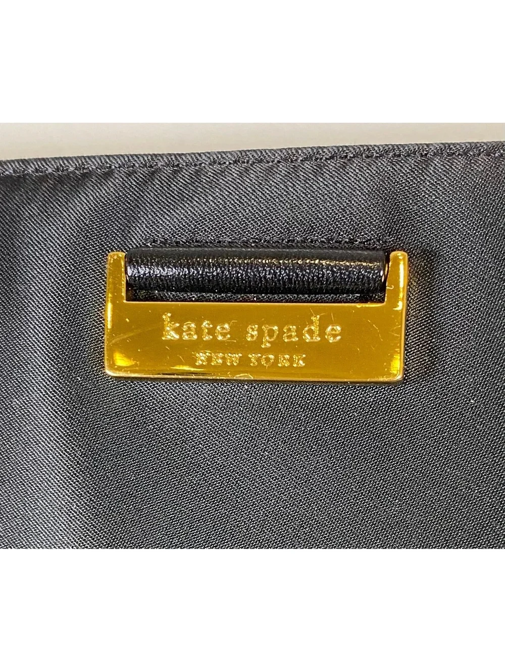 Vintage Kate Spade New York Black Nylon and Leather Shoulder Bag